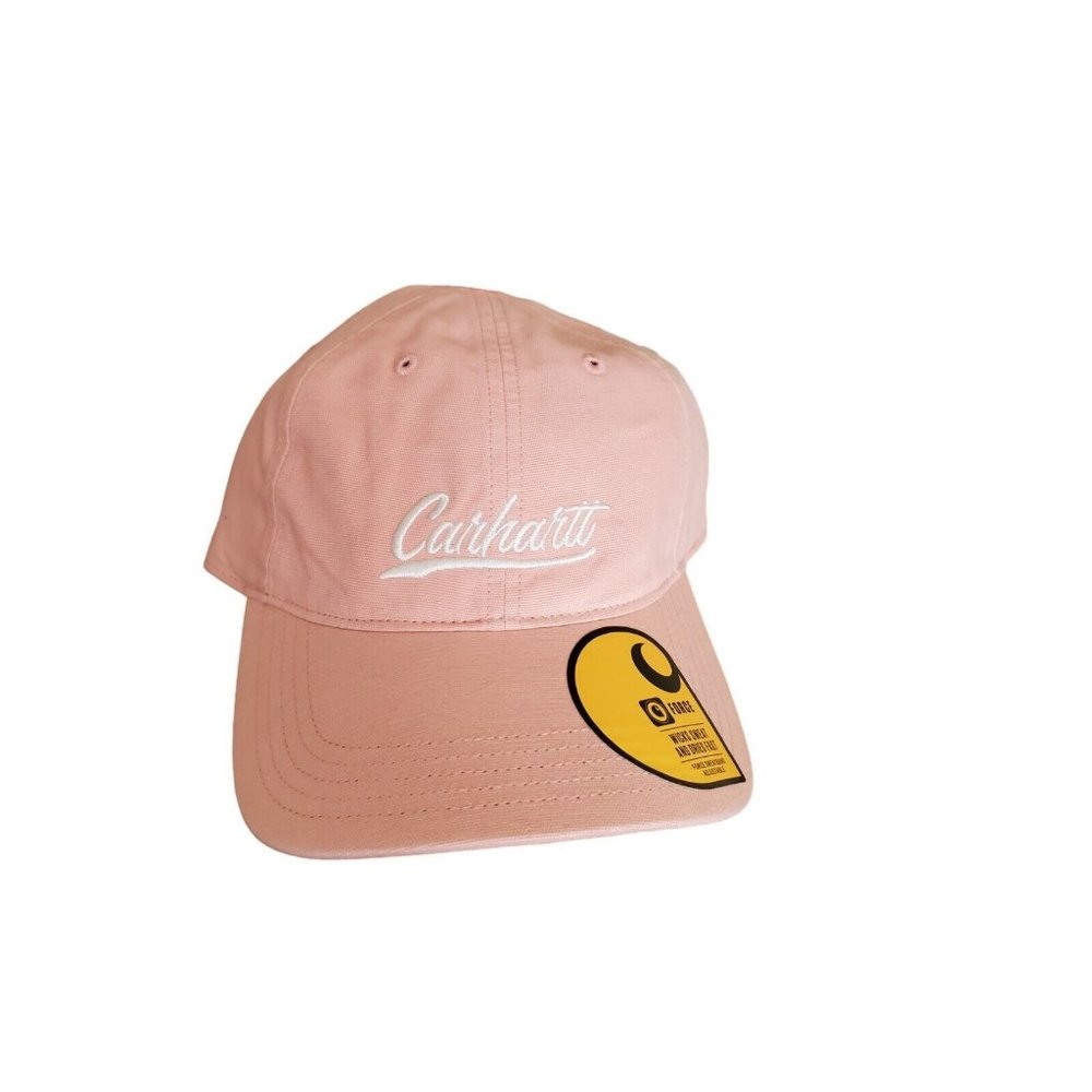 CARHARTT Pink Canvas Script Graphic Classic Baseball Cap Pink One Size NEW